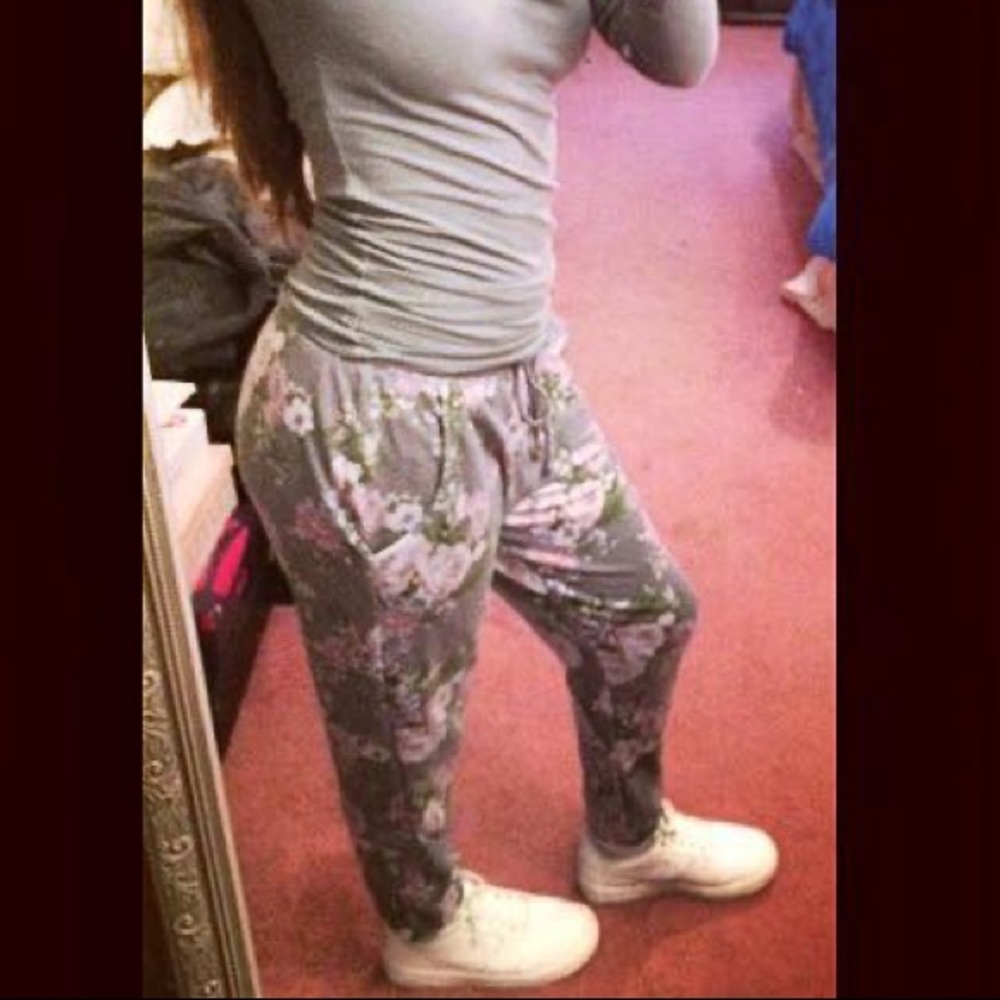 Floral joggers